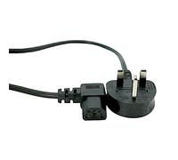 Cablenet 2m UK (5 Amp) - Right Angle IEC C13 Black PVC 0.75mm Power Le