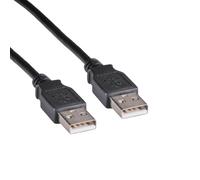 Cablenet 2m USB 2.0 Type A Male - USB 2.0 Type A Male Black PVC Cable