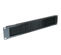 Cablenet 2u Brush Strip Panel Letter Box Style Black