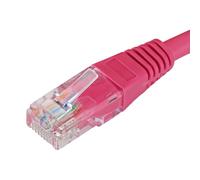 Cablenet 3m Cat5e RJ45 Pink U/UTP PVC 24AWG Flush Moulded Booted Patch