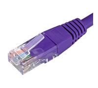 Cablenet 3m Cat5e RJ45 Violet U/UTP PVC 24AWG Flush Moulded Booted Pat