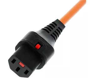 Cablenet 3m IEC C14 - IEC C13 IEC Lock Orange PVC 1.0mm Power Leads