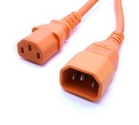 Cablenet 3m IEC C14 - IEC C13 Orange PVC 1.0mm Power Leads