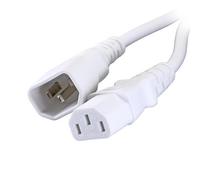Cablenet 3m IEC C14 - IEC C13 White PVC 1.0mm Power Leads
