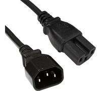 Cablenet 3m IEC C14 - IEC C15 Hot Condition Black H05RN-F 1.0mm Power
