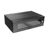 Cablenet 3u x 360mm Deep Lockable Wall Rack 19inch Black Glass Door