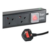 Cablenet 4 Way UK Horizontal 1.5u Filtered PDU with UK 3m Feed