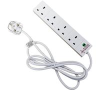 Cablenet 4 Way UK White 13Amp Surge Protected Power Strip with 5m Lead. AC outlets quantity: 4 AC outlet(s) AC outlet types: Type G (BS 1363) Nominal input voltage: 230 V. Power plug: Type G (BS 1363)