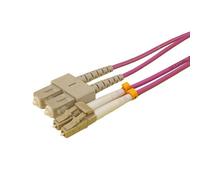 Cablenet 5m OM3 50/125 LC-SC Duplex Violet LSOH Fibre Patch Lead
