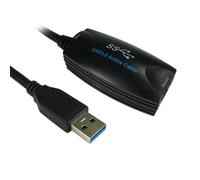 Cablenet 5m USB 3.0 Type A Male - Type A Female Active Black PVC Extension Cabl