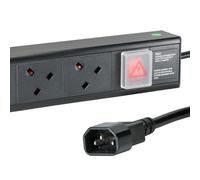 Cablenet 6 Way UK Horizontal 1u PDU with IEC - C14 3m Feed