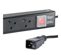 Cablenet 8 Way UK Horizontal 1u PDU with IEC - C20 3m Feed