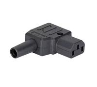 Cablenet C13 Right Angle 10Amp Power Connector (Screw). Type: C13 Number of poles: 2P+E Product colour: Black. AC input voltage: 250 V Maximum current: 10 A. Quantity per pack: 1 pc(s)