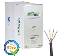 Cablenet Cat6 Black U/UTP LSOH 24AWG Solid CPR B2ca Cable 305m Reel in