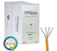 Cablenet Cat6 Orange U/UTP LSOH 24AWG Solid CPR B2ca Cable 305m Reel in Box