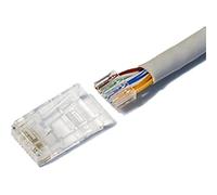 Cablenet Cat6 RJ45 UTP 50u Crimp Plug Stranded (2 Part)