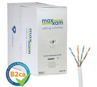 Cablenet Cat6 White U/UTP LSOH 24AWG Solid CPR B2ca Cable 305m Reel in Box