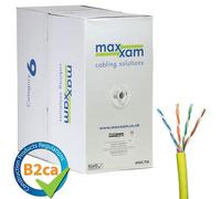 Cablenet Cat6 Yellow U/UTP LSOH 24AWG Solid CPR B2ca Cable 305m Reel in Box