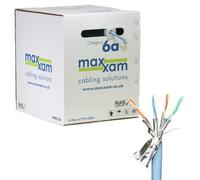Cablenet Cat6a Ice Blue F/FTP LSOH 23AWG Solid CPR B2ca Cable 305m Reel in Box