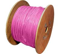 Cablenet Cat6a Pink S/FTP LSOH 26AWG Stranded Patch Cable 500m Reel
