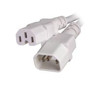 Cablenet CNL 3M C14-C15 Wh Rbr 1.0MM White IEC C14 IEC C15