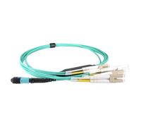 Cablenet CNL 5M OM4 B12 MTP LC4 DX BkO Aq M-B. Cable length: 5 m Cable type: LC Fibre optic type: OM4 Connector 1: MPO Connector 2: 4x LC Full duplex