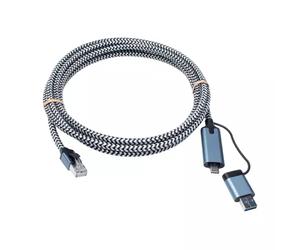 Cablenet CNL 5M USB-C 3.2+USB-A - RJ45 1G networking cable Cat6 U/FTP (STP)