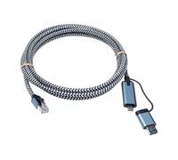 Cablenet CNL 5M USB-C 3.2+USB-A - RJ45 1G networking cable Cat6 U/FTP (STP) Round