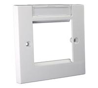 Cablenet Flush Faceplate 86mm x 86mm with Labelling Window Single Gang