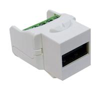 Cablenet USB 2.0 Type A Female - 5 Pin Terminal Keystone White