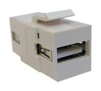 Cablenet USB 2.0 Type A Female - Female Keystone White