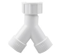 CABLEPELADO Double Y Connector for Washing Machine and Dishwasher | Drain Adapter with 3/4" Thread | Hose Union for Tap and Appliances | Reinforced Plastic High Strength