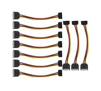 Cables 15 Pin 90 Degree Extension Adapters with Right Angle Design for HDD/SSD/Optical Drives, 20cm Length, 10 Pack
