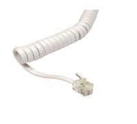 Cables 4 ALL 2M Telephone Handset Cable / 2 Metre Uncoiled / RJ10 / 4P4C / White