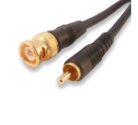 Cables 4 ALL 3 Metre 75 Ohm BNC To RCA Lead / Gold Plated Video Cable