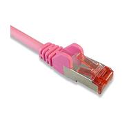 Cables 4 ALL Short PINK 0.15m CAT6 Cable/Ethernet Network Lead/Pure Copper for Improved Performance/Screened S/FTP / RJ45 Plugs / 15cm
