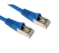 Cables Direct 0.5m CAT6a. M - M networking cable Blue S/FTP (S-STP)