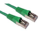Cables Direct 0.5m CAT6a. M - M networking cable Green S/FTP (S-STP)
