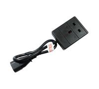 Cables Direct 0.5mIEC C14 to UK Mains Socket Power Cord