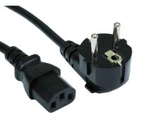 Cables Direct 1.8m Euro Mains Lead - IEC (C13) Black C13 coupler