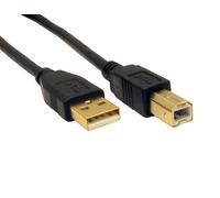 Cables Direct 1.8m USB 2.0 USB cable USB A USB B Black