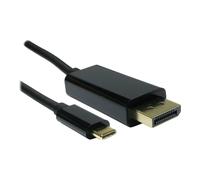 Cables Direct 1 Meter USB C to DP 4K 60Hz Cable Black