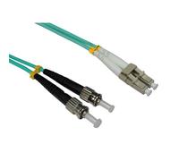 Cables Direct 10.0m LC-ST 50/125 MMD OM3. Cable length: 10 m Connector 1: LC Connector 2: ST Core diameter: 50 m Full duplex