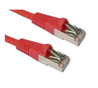 Cables Direct 10m CAT6a. M - M networking cable Red S/FTP (S-STP)