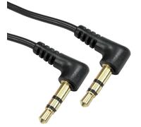 Cables Direct 10m Right-Angle 3.5mm Stereo Audio Cable - Black