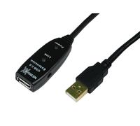 Cables Direct 25m USB 2.0 Active Repeater USB cable Black