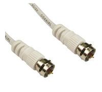 Cables Direct 2FW-01 coaxial cable 1 m F-type White
