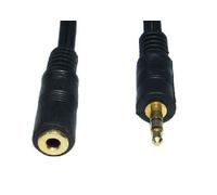 Cables Direct 2m 3.5mm, M - F audio cable Black