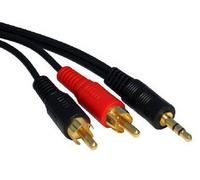 Scan 3.5mm Headphone to RCA STEREO Phono (Left/Right) AV Cable