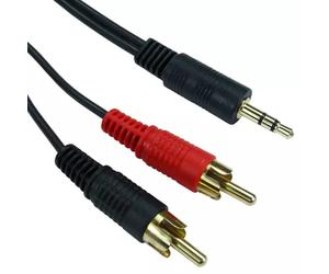Cables Direct 2TR-320 audio cable 20 m 3.5mm 2 x RCA Black